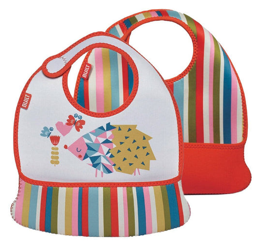 Built® Mess Mate Toddler Bibs – 2-Piece Set Pink Stripes Cases Your Oil Tools
