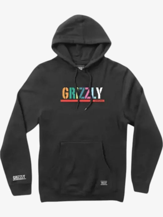 Buzo Grizzly Og Stamp Niño Negro Multicolor