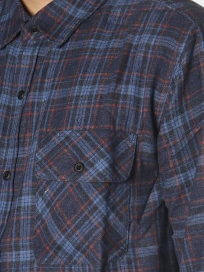 Camisa Hurley Walker Flannel Niño Azul Marino