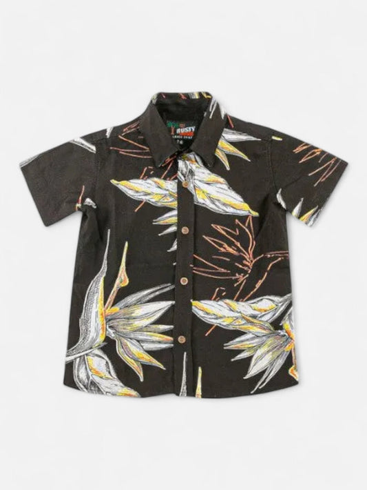 Camisa Rusty Excalibur Niño Negro