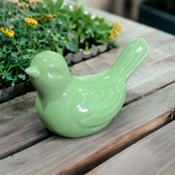 Ceramic Sparrow Statue | Bird Figurine | Home Décor