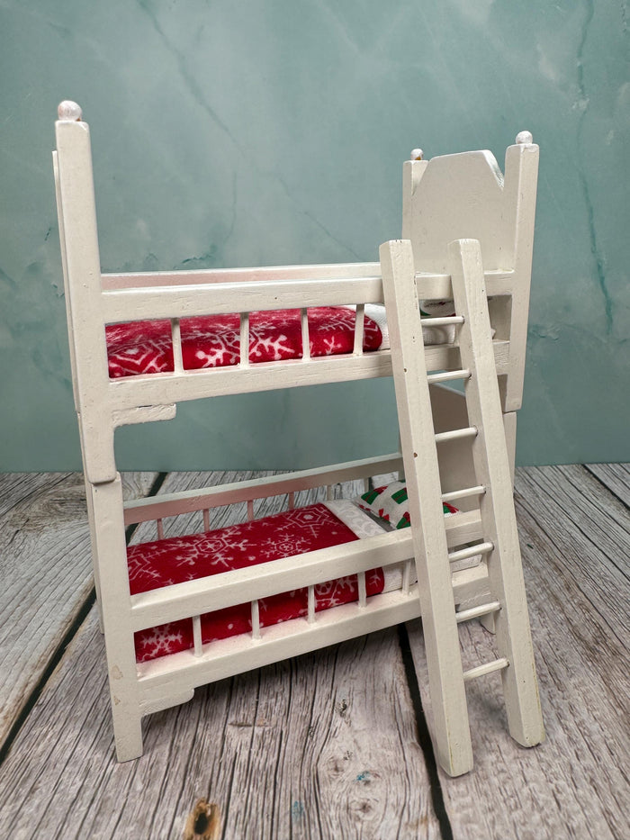 Christmas Kids Bunk Bed with Snowflake Linens