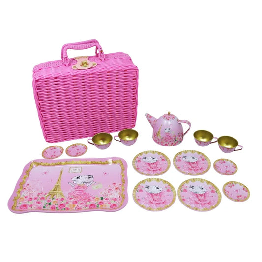 Claris the Chicest Mouse in Paris Picnic Basket Tea Set- Petite Maison Kids