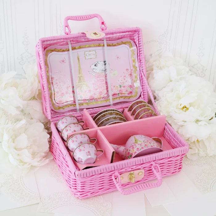Claris the Chicest Mouse in Paris Picnic Basket Tea Set- Petite Maison Kids