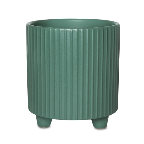 Conner Footed Cover Pot - Reef Sea