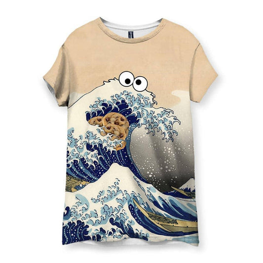 This humorous design reimagines a classic Japanese ukiyo-e woodblock print on an aged sandy beige background. Contact us with accessibility feedback, we'd love to help!