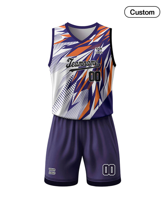 Custom Basketball Uniform - Shards Pattern - Personalized Teamwear - UNISWIFT USA