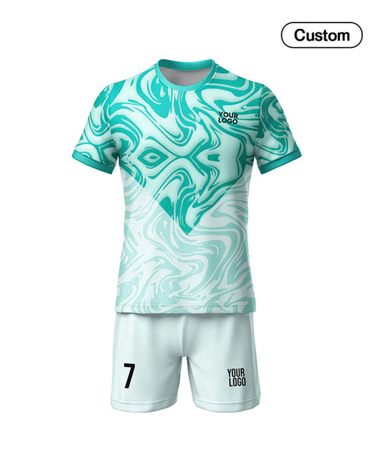 Custom Soccer Uniform - Swirl Gradient Art - Personalized Kit - UNISWIFT USA