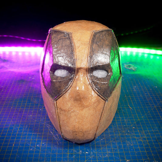 Deadpool mask TEMPLATES for cardboard DIY