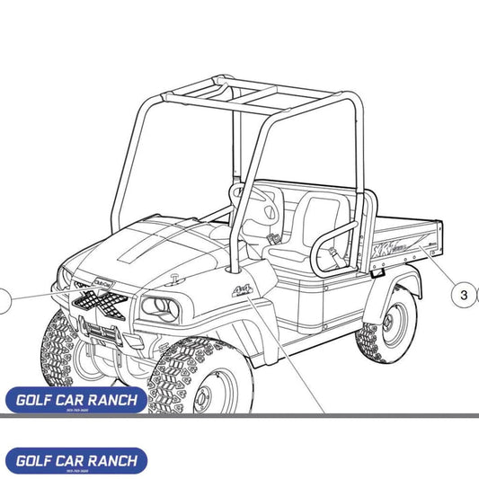 103945601 - Decal Side Bed 1550 DS CLUB CAR CA/XRT REPAIR PART