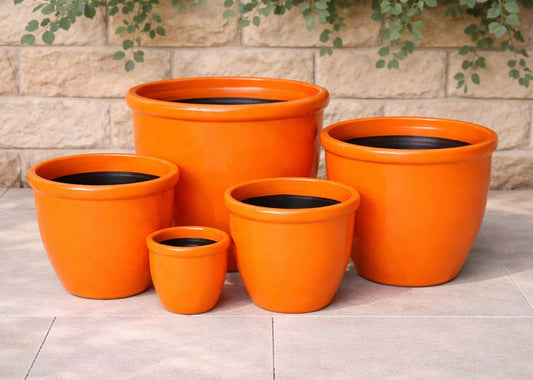 Decor 352 Pot - Gloss Orange