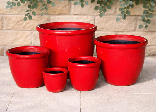 Decor 352 Pot - Gloss Red
