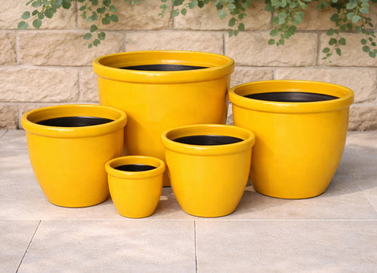 Decor 352 Pot - Gloss Yellow