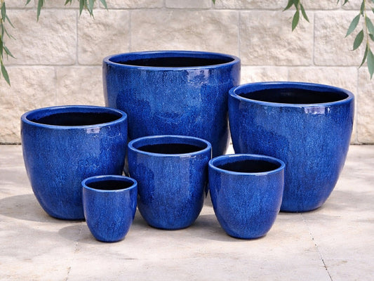 Decor Tall Egg Pot - Gloss Juicy Blue