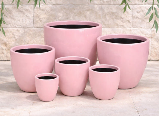Decor Tall Egg Pot - Matt Dusty Pink