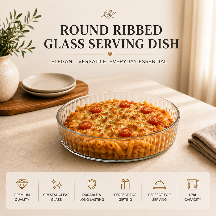 DELISOGA 1.78L round clear ribbed glass serving dish for presenting salads, fresh fruits, desserts, snacks and sweets.
DELISOGA glass serving dish
round ribbed glass bowl
1.78L glass serving bowl
ribbed glass serving dish
clear glass salad bowl
glass fruit serving bowl
dessert serving bowl
round glass serving dish
premium glass serveware
glass serving bowl Pakistan