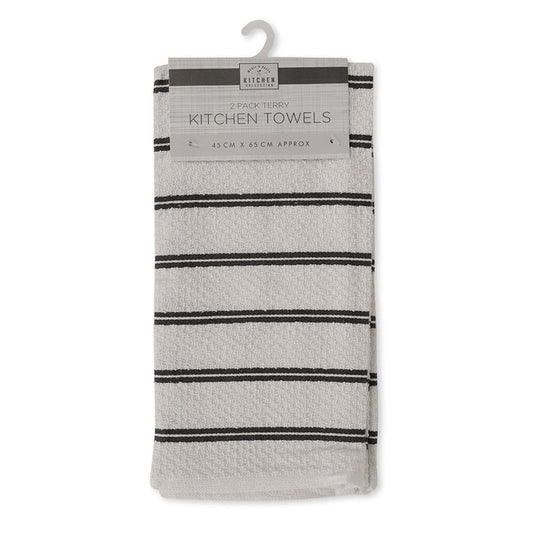 Dobby Terry Striped Kitchen Towels 2 Pack  324915