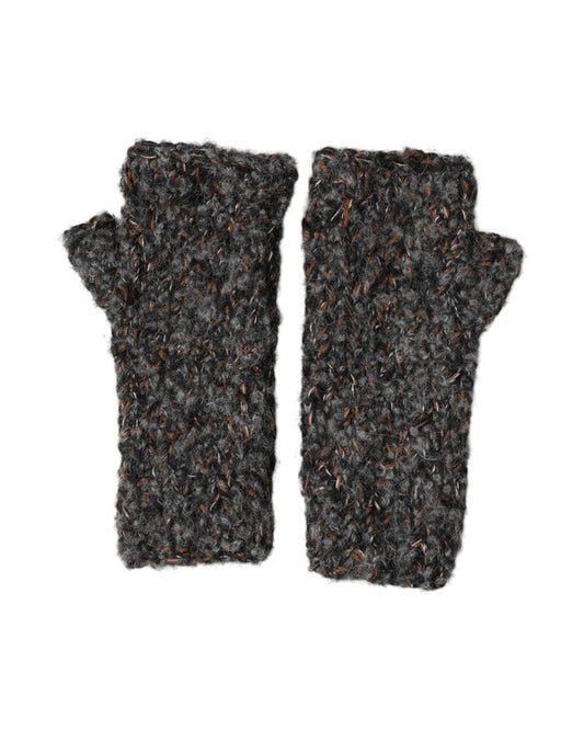 Dolce & Gabbana Gray Virgin Wool Knitted Fingerless Men Gloves