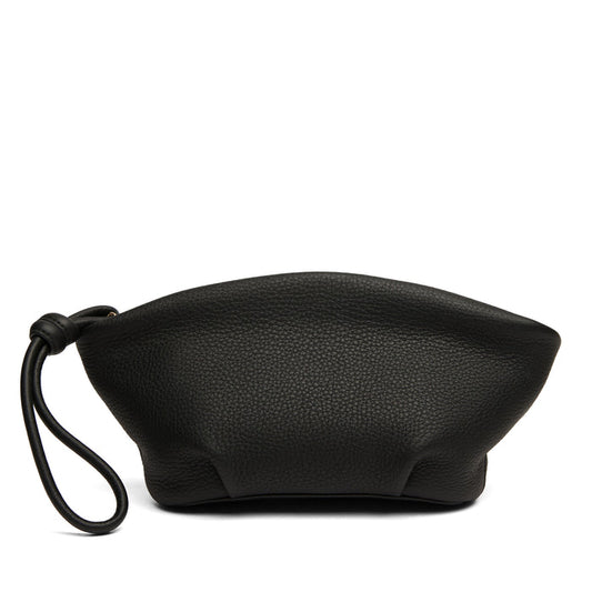 Dumpling Clutch Black Pebble