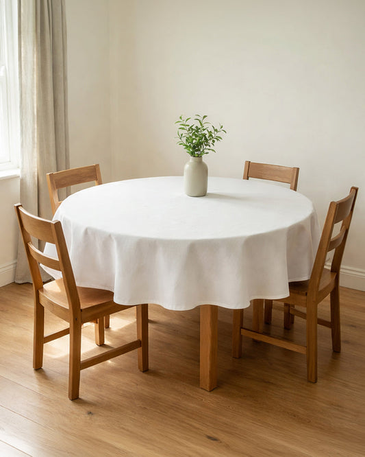 Easycare Fabric Tablecloth - White