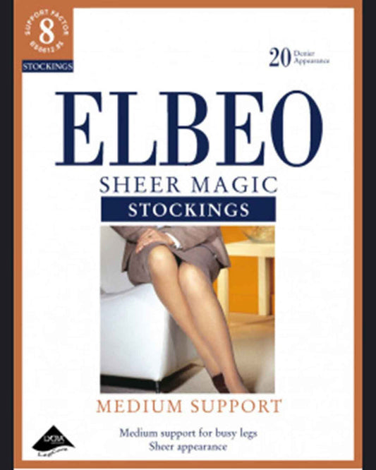 Elbeo Sheer Magic Medium Support Stockings - Cafe Creme - Elbeo