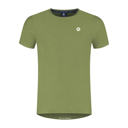 Rogelli Essential hardloopshirt korte mouw heren sage voorkant.