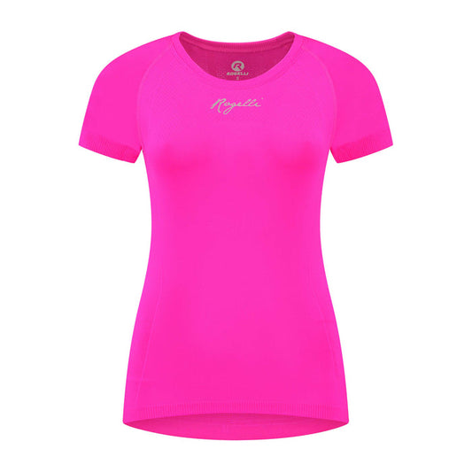 Rogelli Essential sportshirt korte mouwen dames roze voorkant.