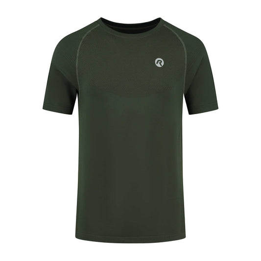 Rogelli Essential sportshirt korte mouwen heren groen voorkant.