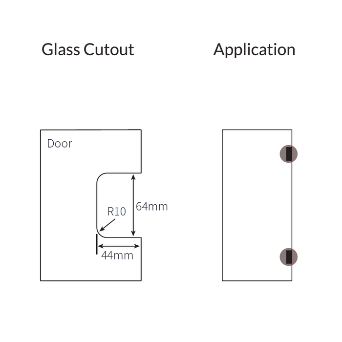 FORGE BLACK SHOWER HINGE GLASS TO WALL L-SHAPE 90 Degrees 10mm Glass - BRUSHED BRONZE - Image 3