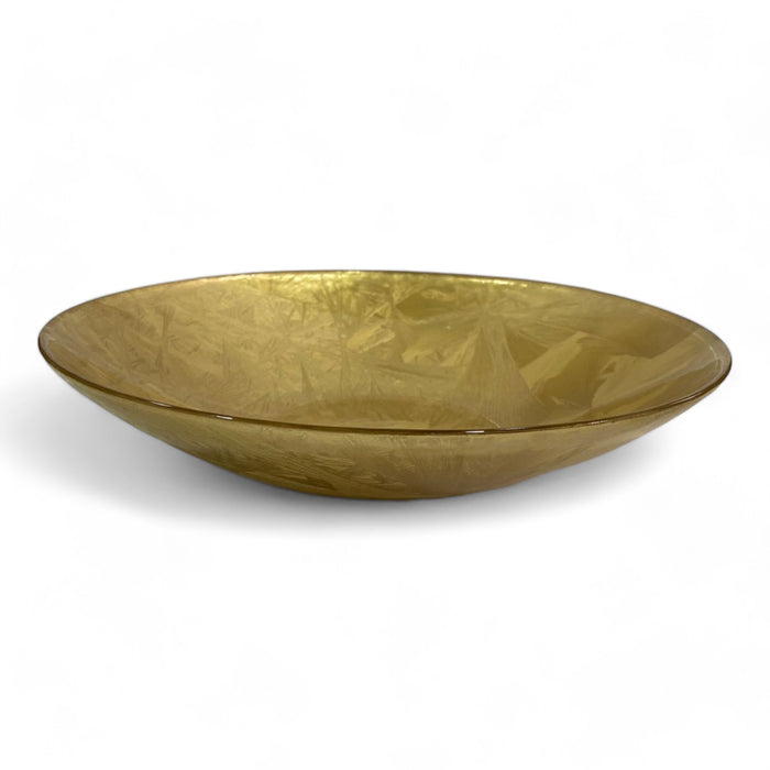 Gold Contemporary Glass Bowl Center Piece | Home Decor