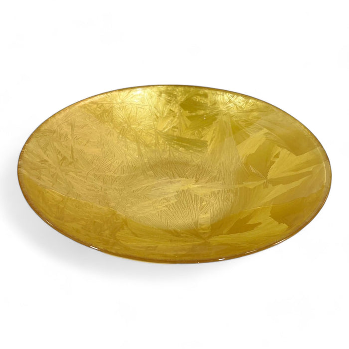 Gold Contemporary Glass Bowl Center Piece | Home Decor