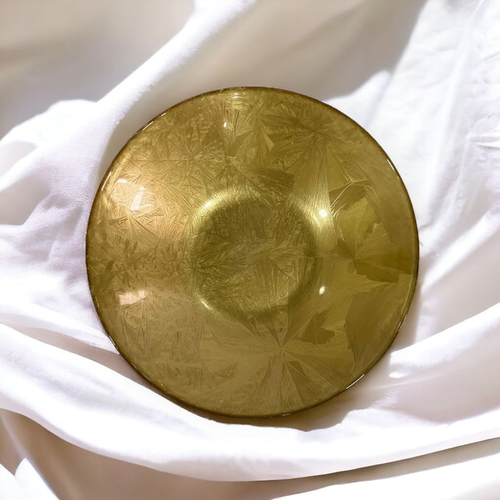 Gold Contemporary Glass Bowl Center Piece | Home Decor