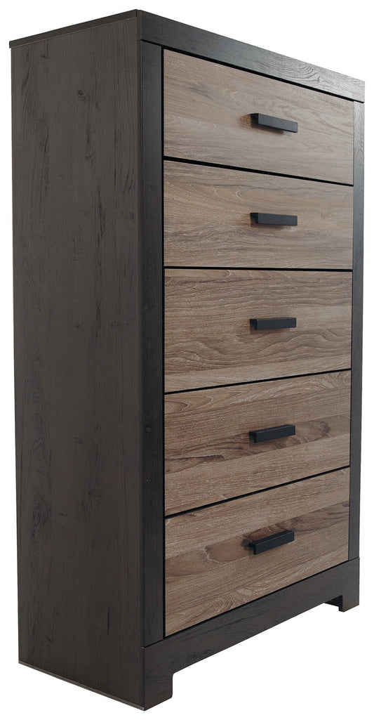 Harlinton B325-46 Warm GrayCharcoal Five Drawer Chest