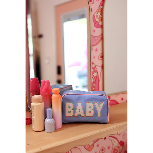 JLB - Handle Cosmetic Bag, ‘Baby' - Flo, Blue, Matcha, Coral.