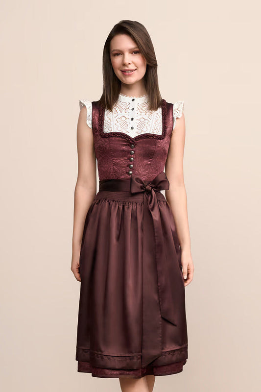 Kruger Long Dirndl 2pcs. 70cm "Carline" red