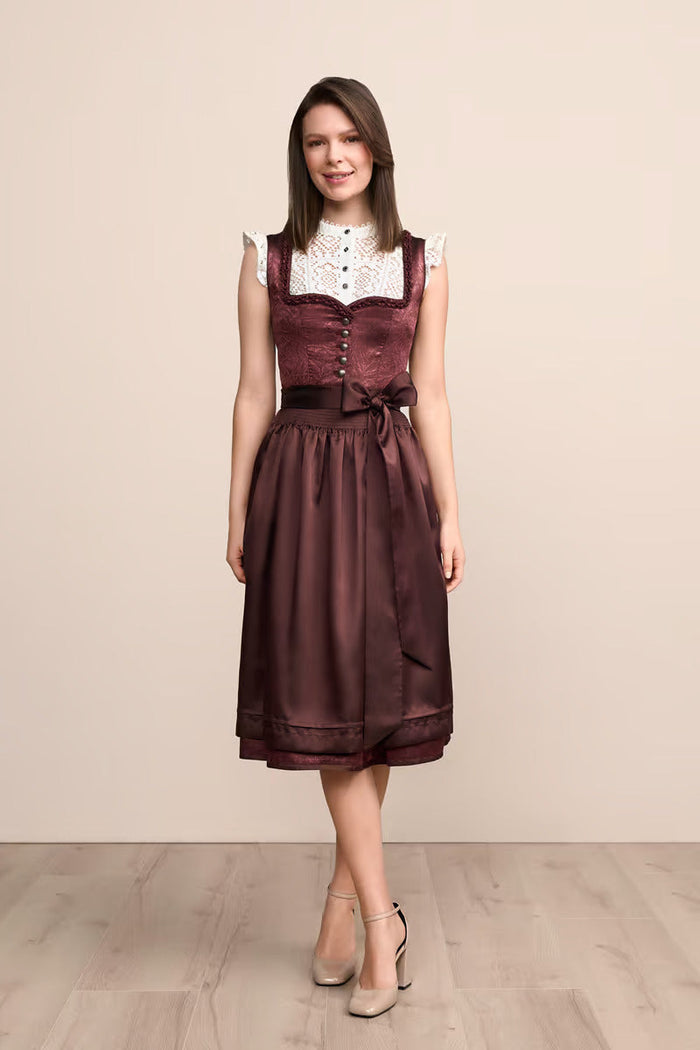 Kruger Long Dirndl 2pcs. 70cm "Carline" red