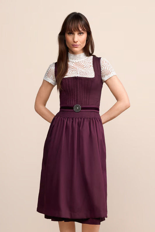 Kruger Long Dirndl 2pcs. 70cm "Cinja" maroon