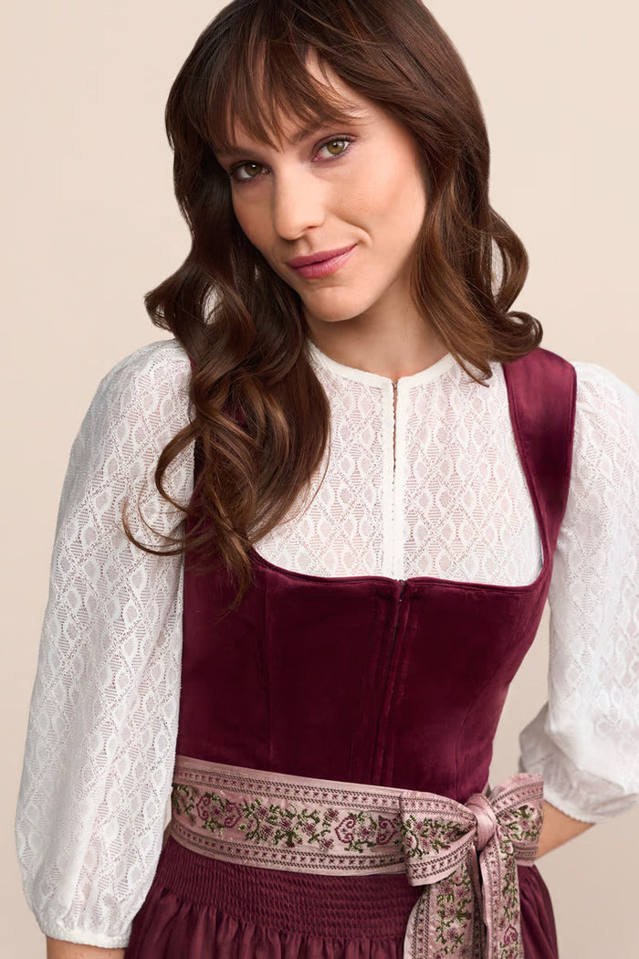 Kruger Long Dirndl 2pcs. 70cm "Elaina" red (36)