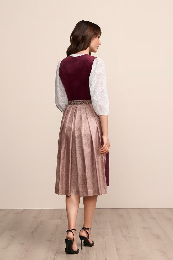 Kruger Long Dirndl 2pcs. 70cm "Elaina" red (36)
