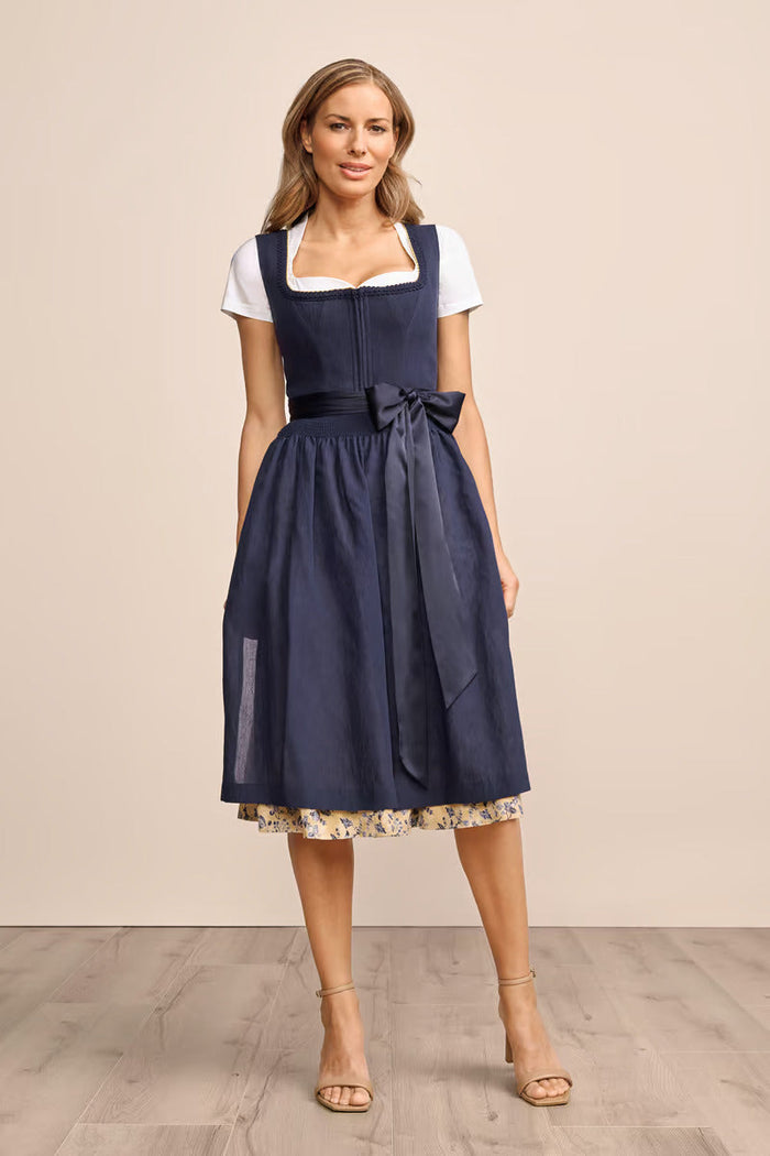 Kruger Long Dirndl 2pcs. 70cm "Jadea" blue