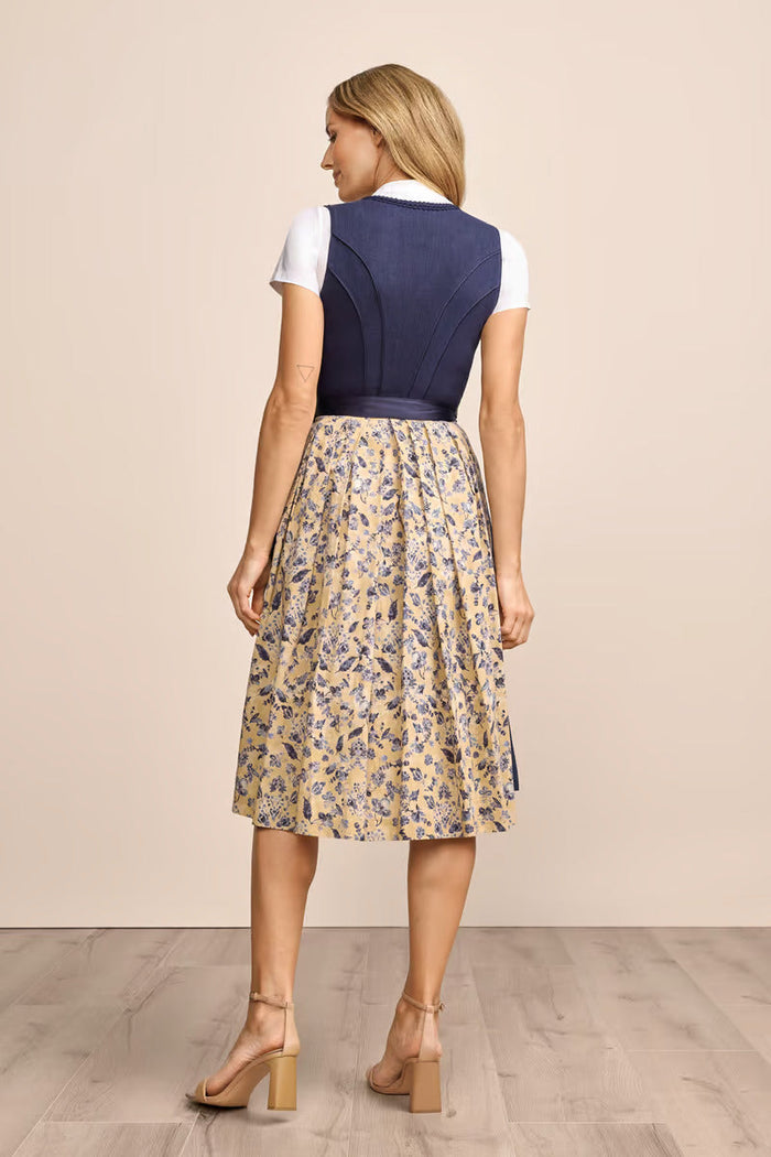 Kruger Long Dirndl 2pcs. 70cm "Jadea" blue