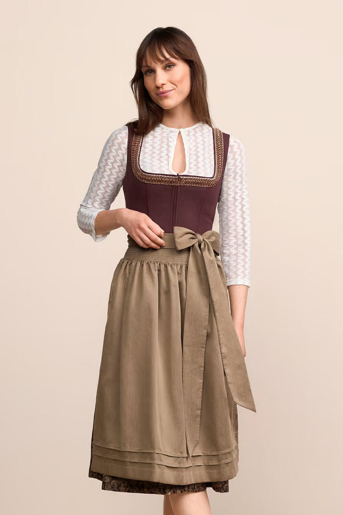 Kruger Long Dirndl 2pcs. 70cm "Janey" purple
