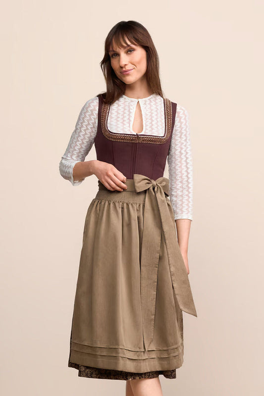 Kruger Long Dirndl 2pcs. 70cm "Janey" purple