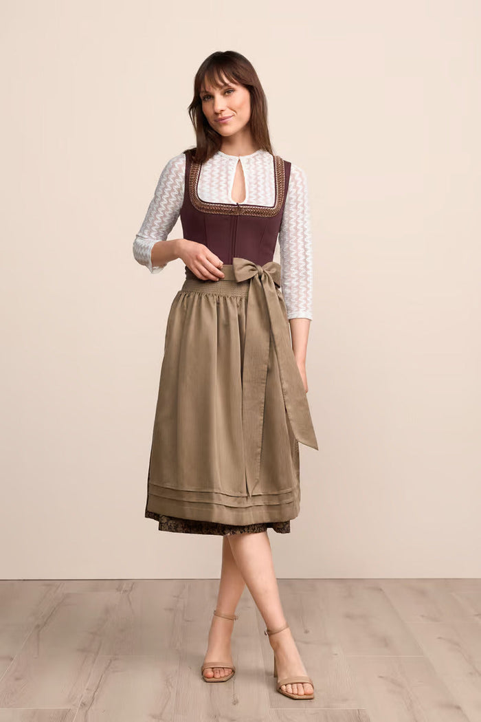 Kruger Long Dirndl 2pcs. 70cm "Janey" purple