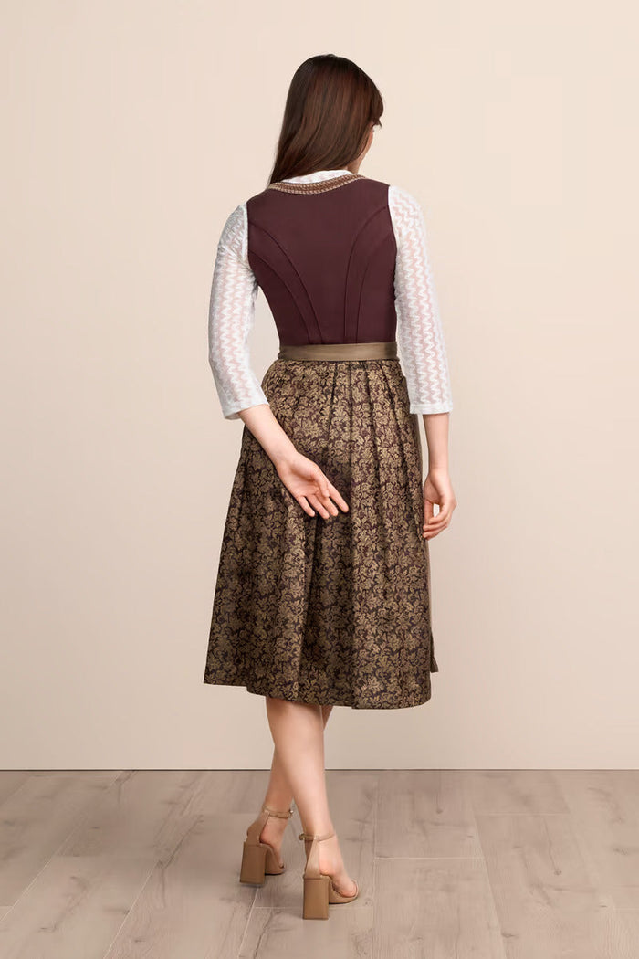Kruger Long Dirndl 2pcs. 70cm "Janey" purple
