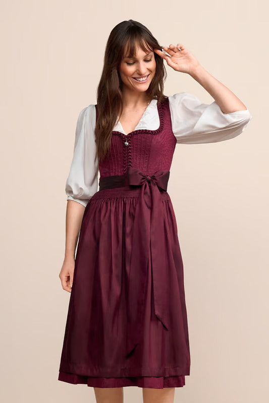 Kruger Long Dirndl 2pcs. 70cm "Jolita" red