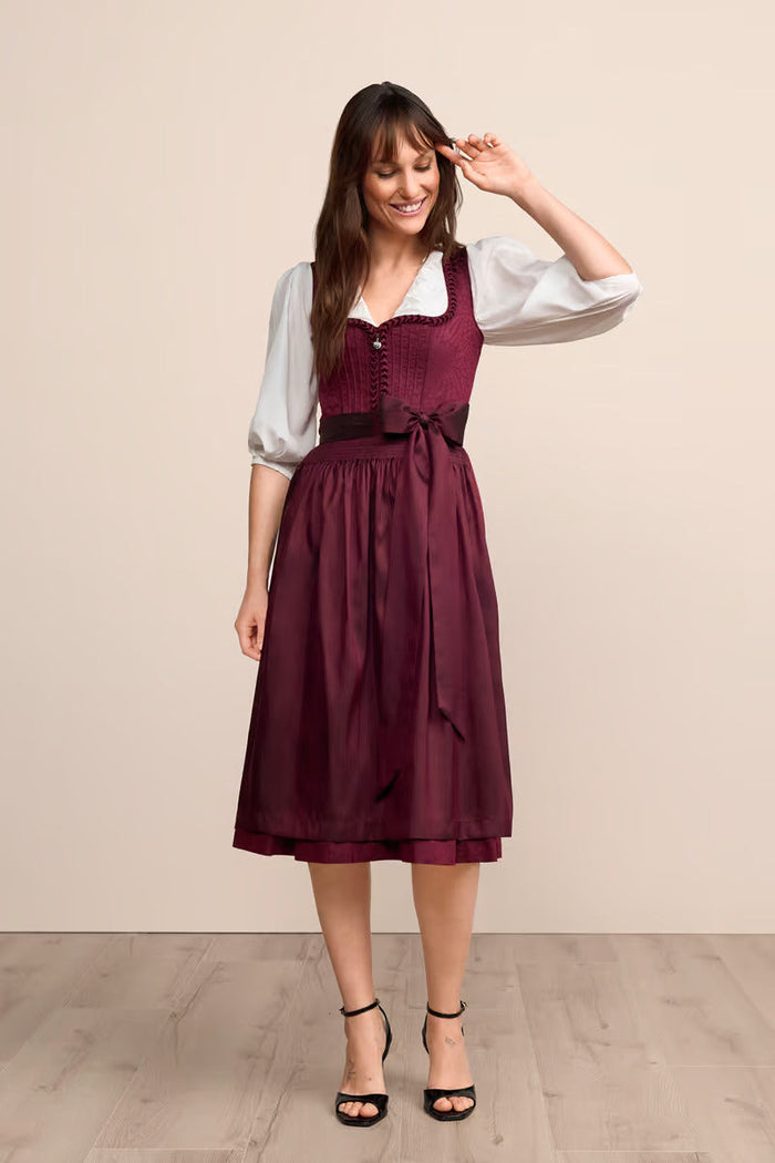 Kruger Long Dirndl 2pcs. 70cm "Jolita" red
