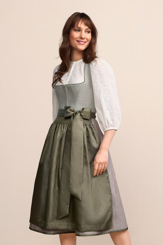 Kruger Long Dirndl 2pcs. 70cm "Maralda" green