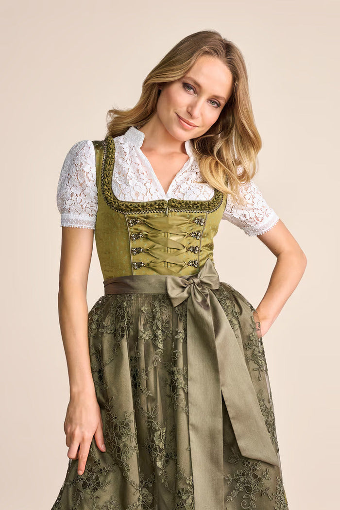 Kruger Long Dirndl 2pcs. 70cm "Mirna" green (low stock)