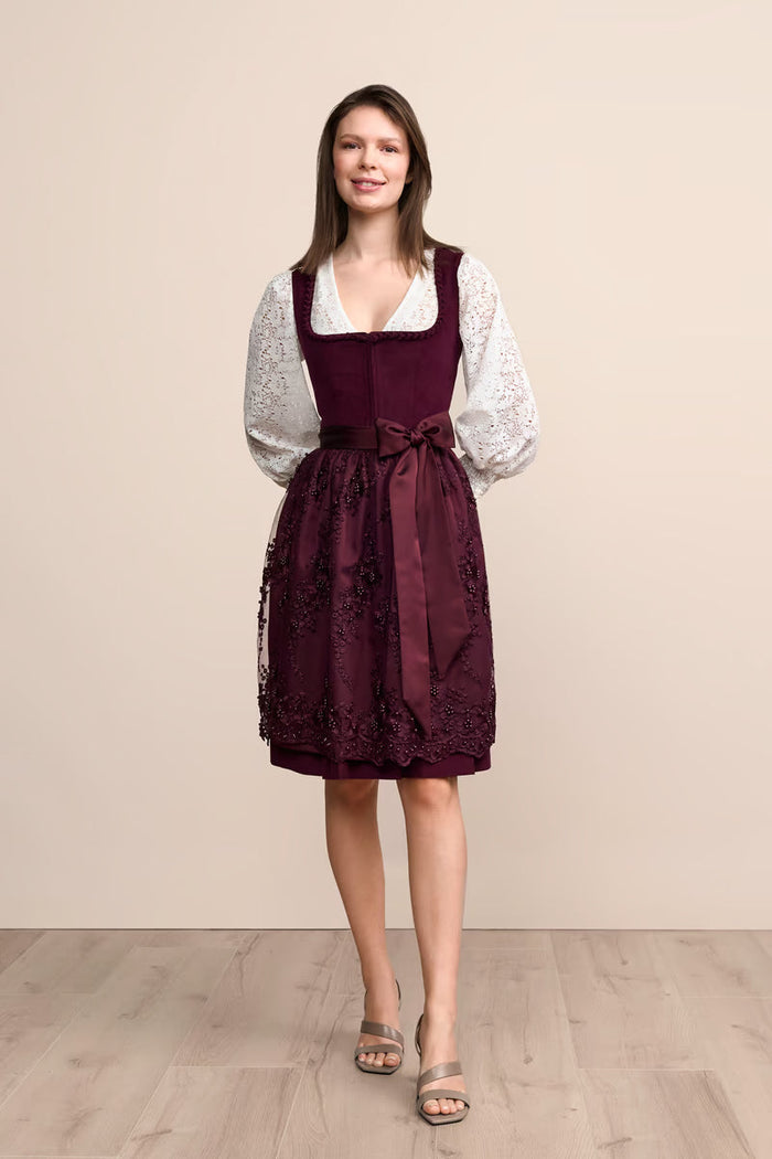 Kruger Midi Dirndl 2pc 60cm "Betty" red